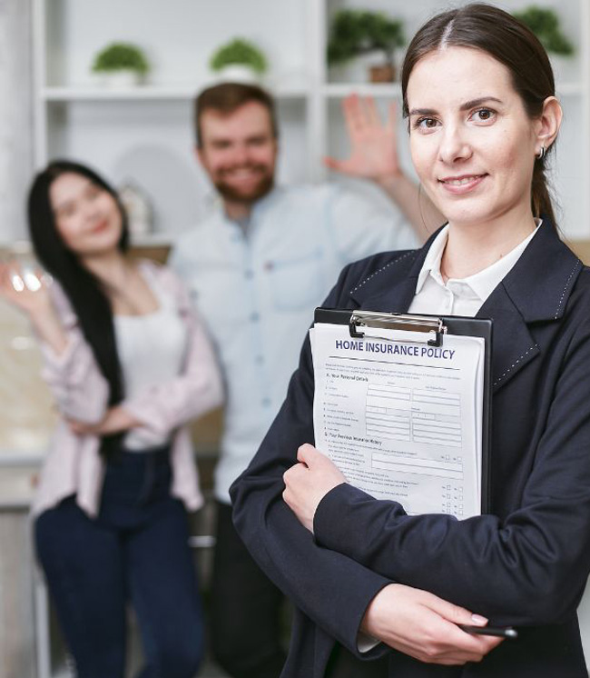 Insurance agent reviewing carrier statements and financial data